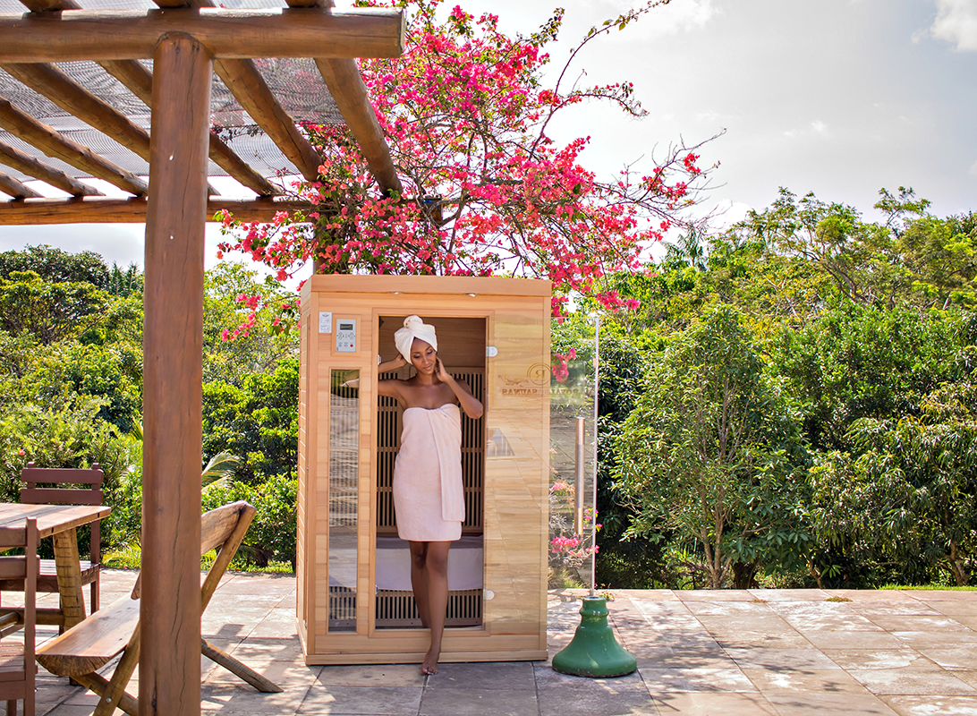 Uma linda cabine detox que se encaixa em qualquer ambiente